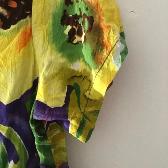 Vintage Jams World Hattie Tiered Mini Dress in Mixed Poppy Print Size Small - Picture 4 of 16